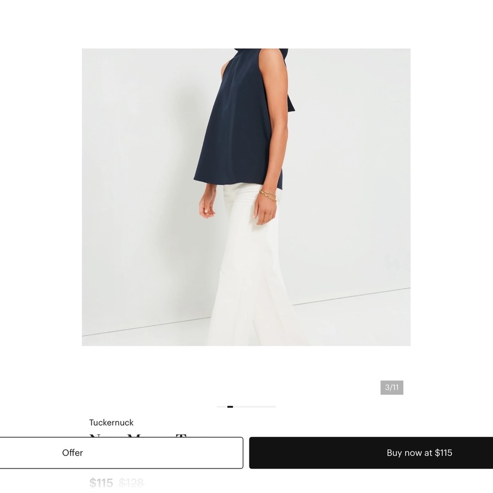Tuckernuck Mason Navy Sleeveless Top